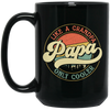 Like A Grandpa Papa, Only Cooler, Retro Cool Grandpa Black Mug