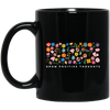 Grow Positive Thoughts, Flowers Bundle, Colorful Flowers Black Mug