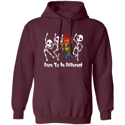 Lgbt Skeleton, Dare To Be Different, LGBT Pride, LGBTQ+ Pullover Hoodie