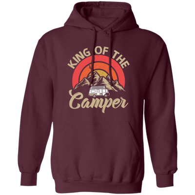 Like To Camp, King Of The Camper, Campsite Holiday Best Gift Pullover Hoodie