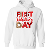 First Valentine's Day, Cute Valentine, Heart Pattern Pullover Hoodie