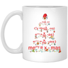 Merry Xmas, Merry Christ-math, Christmas Tree White Mug