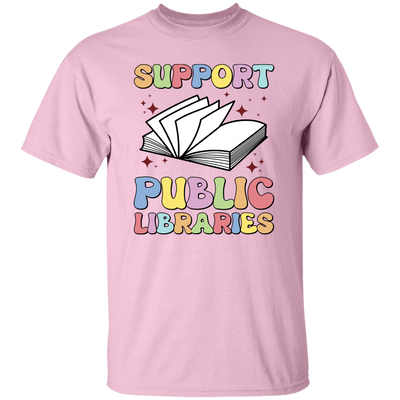 Support Public Libraries, Love Read, Groovy Bookworm Unisex T-Shirt