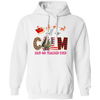 All Is Calm Said No Teacher Ever, Reindeer Ride Santa Christmas Pullover Hoodie