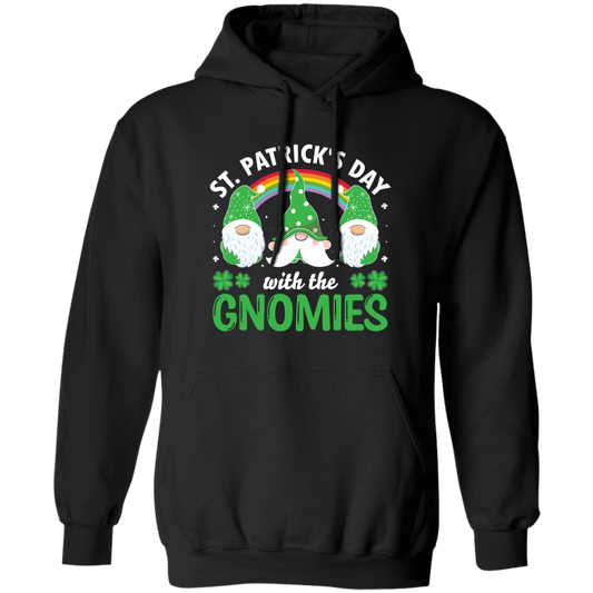 St Patrick's Day With The Gnomies, Patrick Gnome Pullover Hoodie