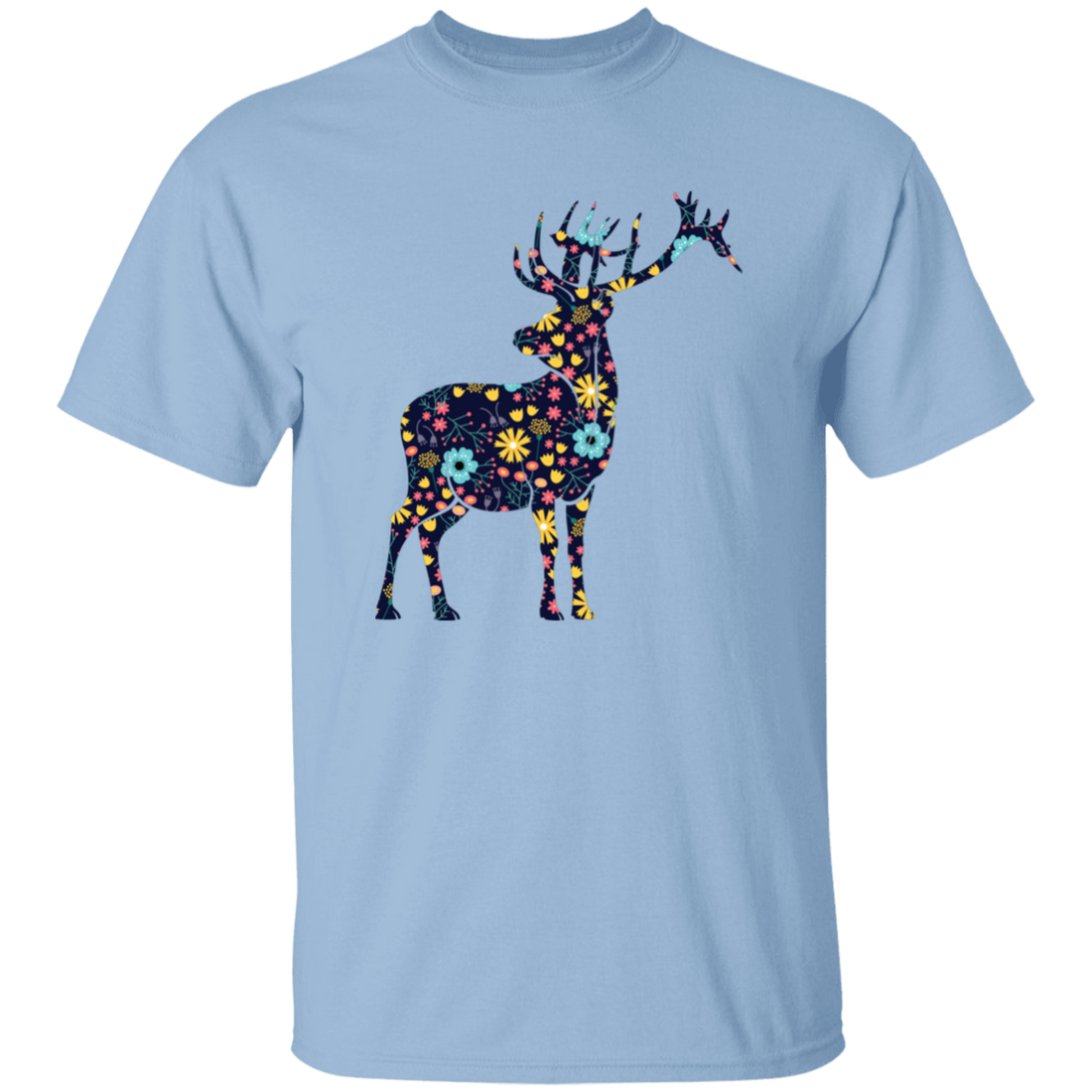 Floral Deer, Deer Silhouette, Flower Into A Deer Unisex T-Shirt