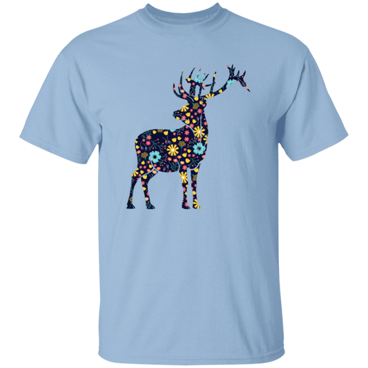Floral Deer, Deer Silhouette, Flower Into A Deer Unisex T-Shirt