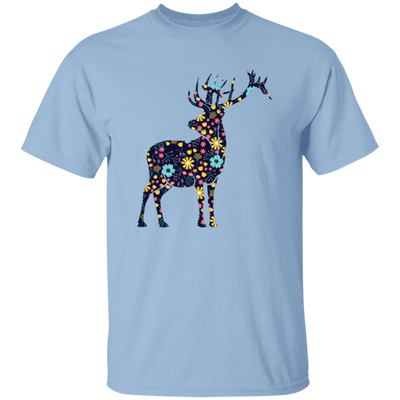 Floral Deer, Deer Silhouette, Flower Into A Deer Unisex T-Shirt