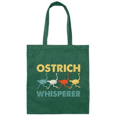 Vintage Ostrich Whisperer Retro, Love Ostrich, Retro Ostrich Canvas Tote Bag