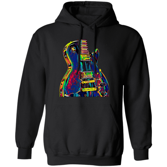 Metal Rock Music Lead Colors, Electric Guitar, Musician Player, Colorful Guitar, Guitarist Pullover Hoodie