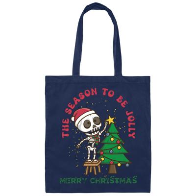 This The Season To Be Jolly, Horror Christmas, Merry Christmas, Trendy Christmas Canvas Tote Bag