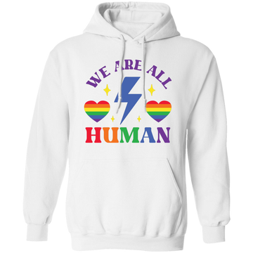 We Are All Human, LGBT Flash, LGBTQ+ Pride, Pride's Day Pullover Hoodie
