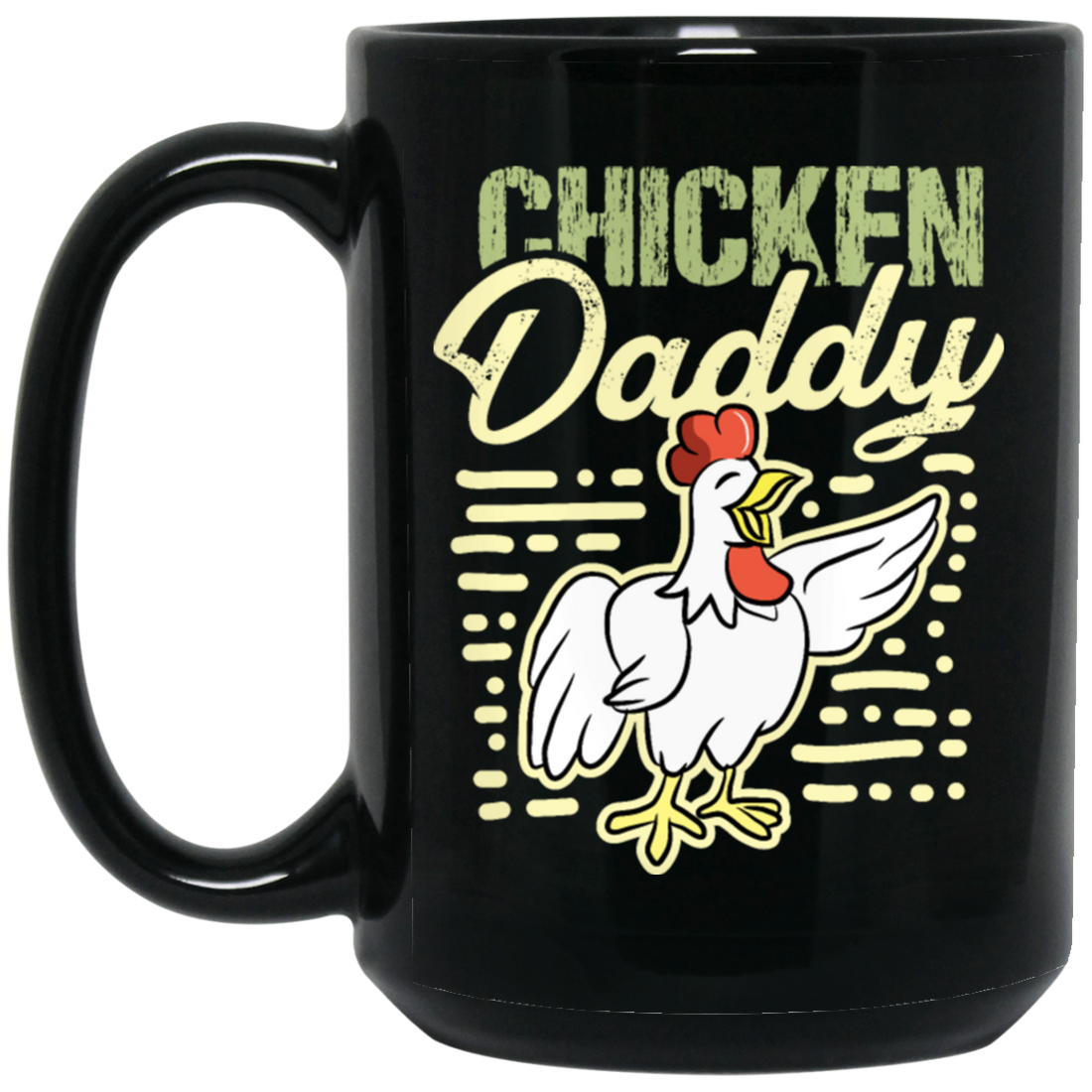 Farming, Farm Chicken, Daddy Farmer Agriculture Black Mug