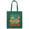 Teacher Gift, Teacher Like A Normal Teacher Only Way Cooler, Teacher But Cooler Canvas Tote Bag