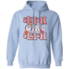 Sleigh Girl Sleigh, Pinky Sleigh, Groovy Sleigh, Pink Christmas Pullover Hoodie