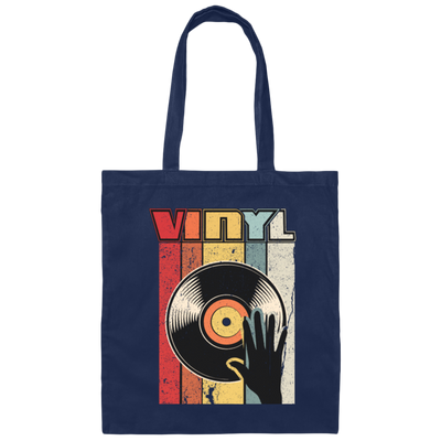 Retro Vinyl Record Player Analog Player Turntable Canvas Tote Bag