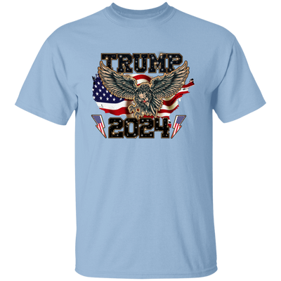 Trump 2024, Eagle American, PTSD American, American Flag Unisex T-Shirt