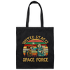 United States Space Force, Retro Space Canvas Tote Bag