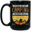 Husband And Wife Camping Partners For Life Funny Happy Camp Camping Black Mug