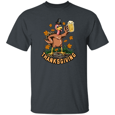 Turkey With Beer, Thanksgiving's Day, Thankful With Beer Unisex T-Shirt