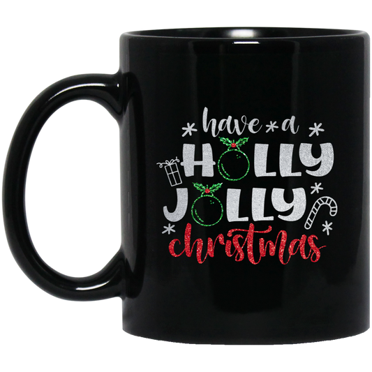 Have A Holly Jolly, Glitter Christmas, Blink Christmas, Merry Christmas, Trendy Christmas Black Mug