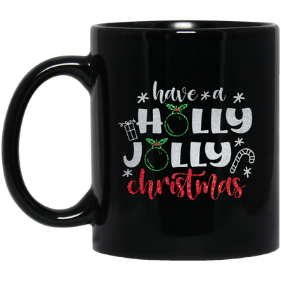 Have A Holly Jolly, Glitter Christmas, Blink Christmas, Merry Christmas, Trendy Christmas Black Mug