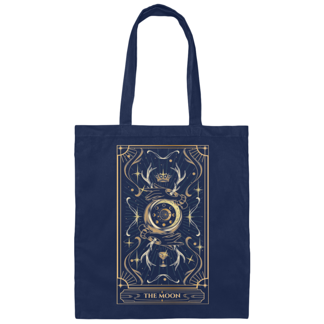 The Tarot Moon, Tarot Card, Moon Tarot, Moon Card Canvas Tote Bag
