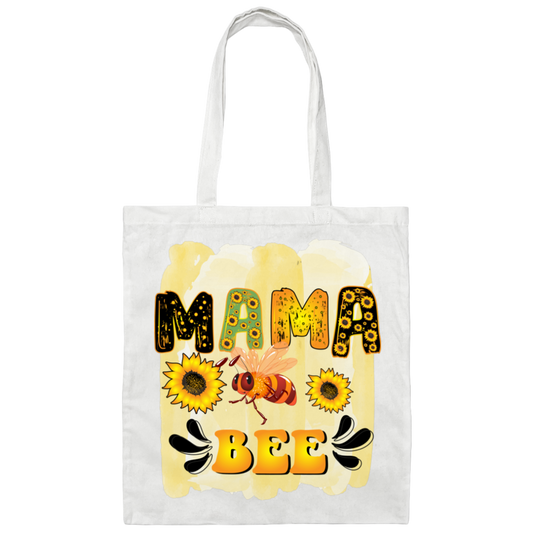 Mama Bee, Mother's Day Gifts, Bee Hard Working Canvas Tote Bag