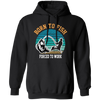 Born To Fish Forced To Work, Retro Fishing, Fishing Man Pullover Hoodie