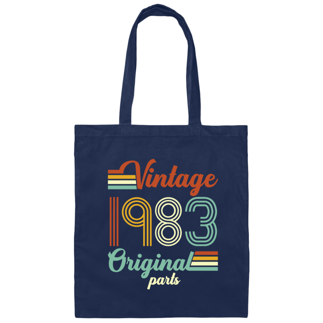 Vintage 1983, Original 1983 Retro Style, 1983 Birthday Gift Canvas Tote Bag