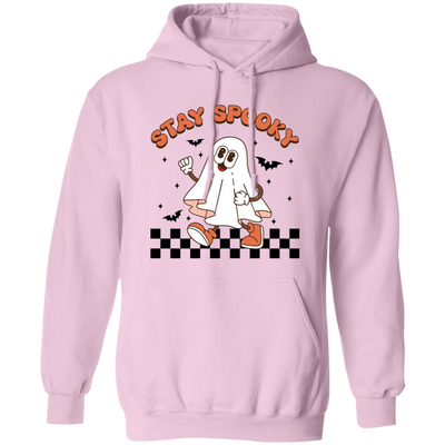 Stay Spooky, Happy Halloween, Cute Boo, Groovy Boo, Trendy Halloween Pullover Hoodie