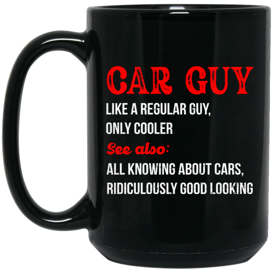 Love Car, Car Guy Definition Mechanic, Car Lover Distressed Black Mug