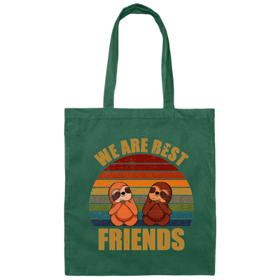 Sloth Friends We Are Best Friends Canvas Tote Bag