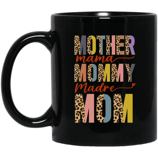 Mother's Day Gifts, Mama Groovy, American Mom, Madre, Mommy Black Mug