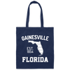 Gainesville, Florida, EST 1854, Florida Silhouette, American State Canvas Tote Bag