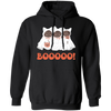 Boo Cat, Cute Boo, Cute Cat, Happy Cat, Happy Halloween Pullover Hoodie