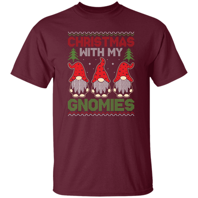 Christmas With My Gnomies, Xmas Gnome, Santa Gnome Unisex T-Shirt