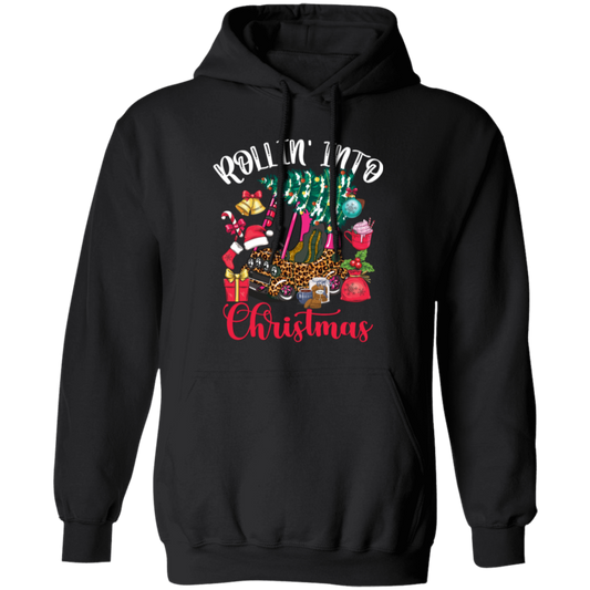 Rollin Into Christmas Little Tikes, Love Xmas Season, Christmas Gift Pullover Hoodie