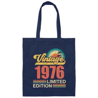 Hawaii 1976 Gift, Vintage 1976 Limited Gift, Retro 1976, Tropical Style Canvas Tote Bag
