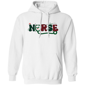 Nurse Christmas, Caro Christmas, Santa Nurse Pullover Hoodie