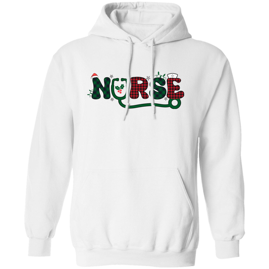 Nurse Christmas, Caro Christmas, Santa Nurse Pullover Hoodie