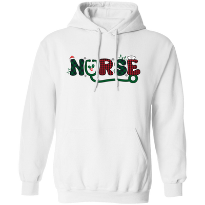 Nurse Christmas, Caro Christmas, Santa Nurse Pullover Hoodie