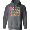 Holly Jolly Vibes, Light Bulb, Xmas Bulb, Holly Jolly Christmas Pullover Hoodie