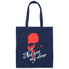 Not Yet My Dear, Red Skull, Waiting For Me, Horror Gift, Funny Skull Gift Canvas Tote Bag