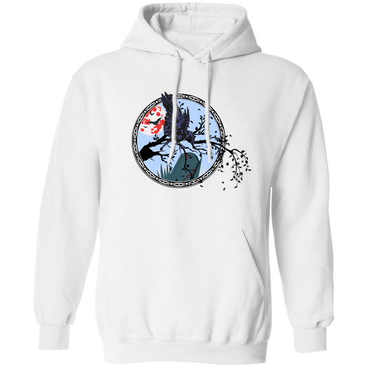 Horror Eagle, Bat Halloween, Eagle On Circle Window Pullover Hoodie