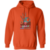 Horror And Chill, Skeleton Hand, Okay Sign, Groovy Skeleton Pullover Hoodie