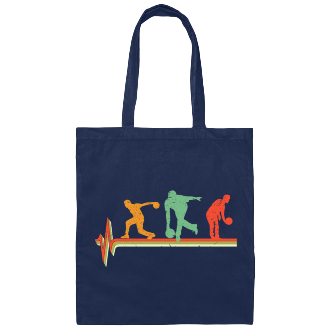 Bowling Lover, Retro Bowling Lover Gift Canvas Tote Bag