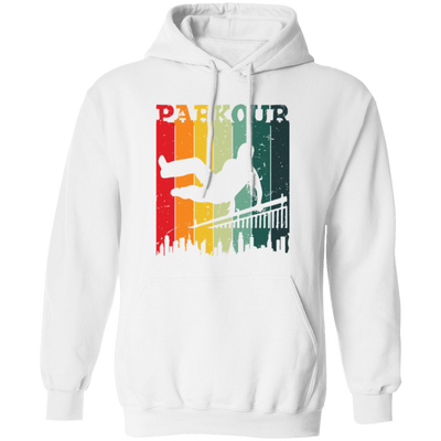 Retro Parkour Gift, Athlete Parkour, Freerunning, Freerunners Gift Pullover Hoodie