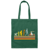 Retro Golf Evolution, Funny Gift For Dad Golf Cart Canvas Tote Bag