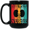 Dialysis Nurse, Retro Dialysis, Kidney Vintage Black Mug